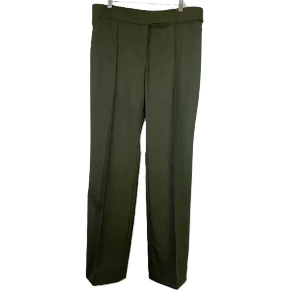 Alexandre Vauthier Pants Trousers Olive Green Wool Stretch Designer Size EU 44 - Picture 2 of 15